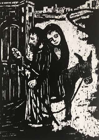 Maria und Joseph, Holzschnitt 1956
